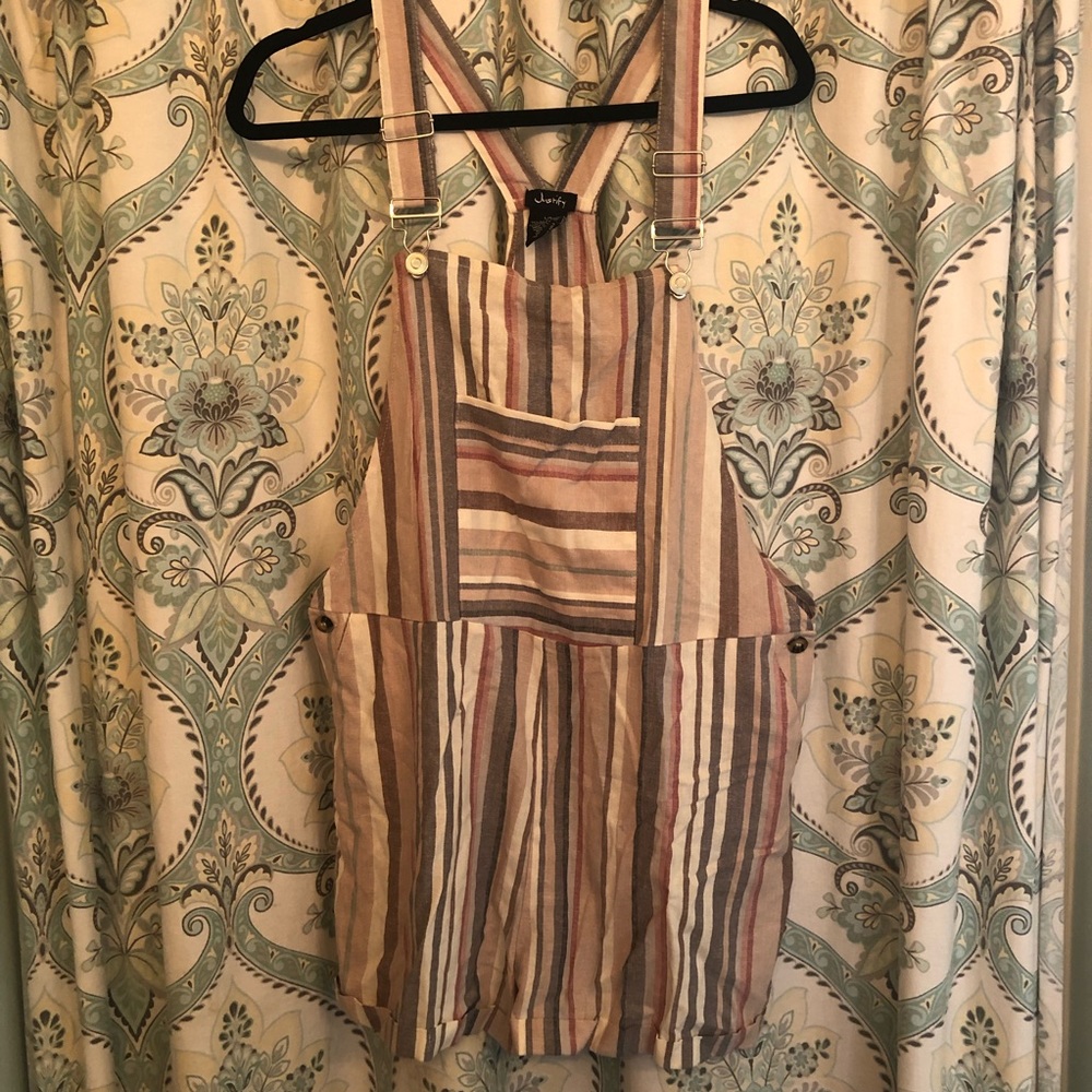 Striped overall bibs